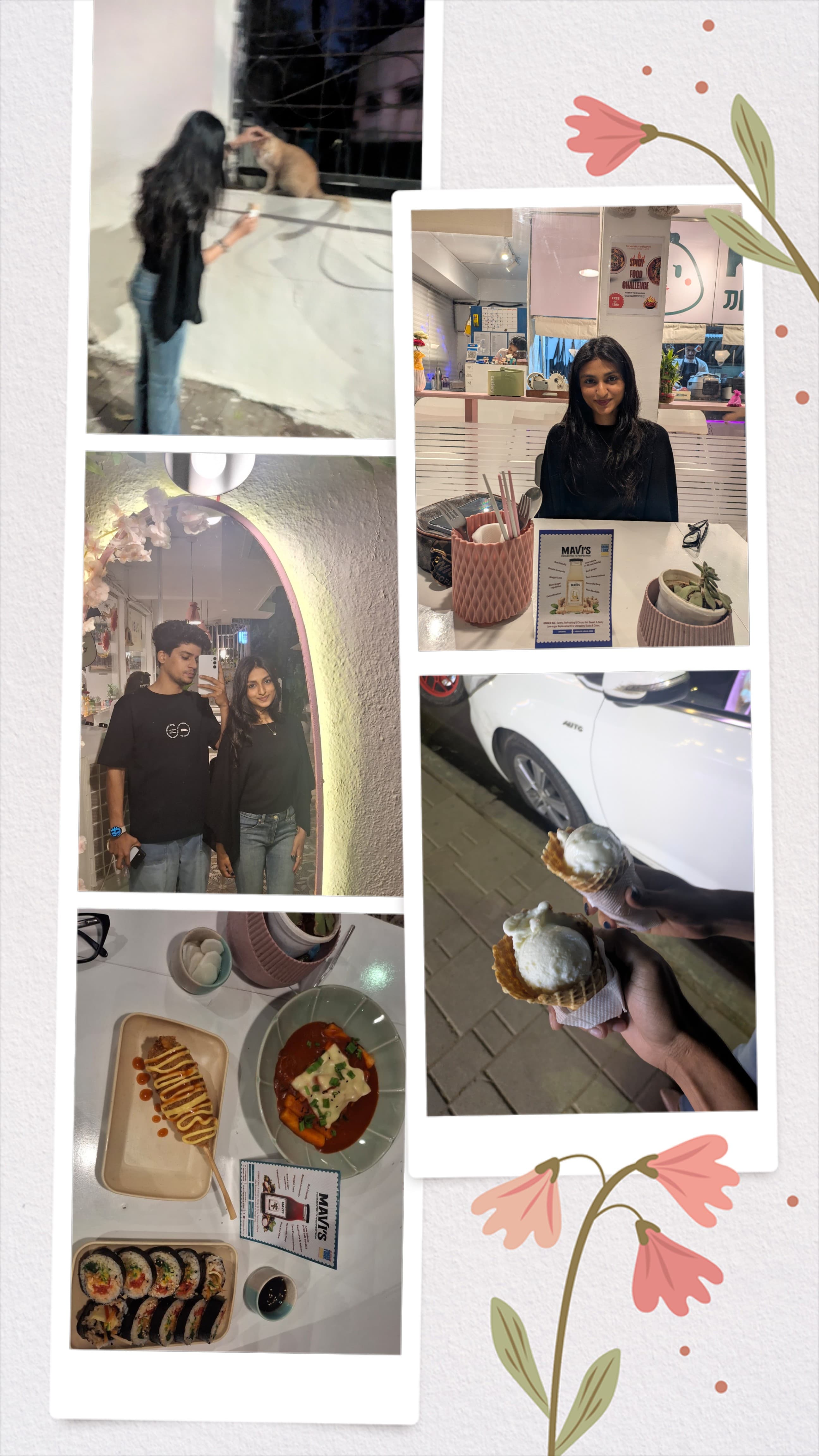 dinner at Kini's cozy corner